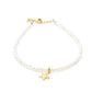 Women's 3mm Beaded Pearl Anklet on adjustable Gold plated Chain Handmade at RM Kandy