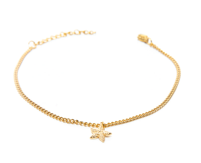 Gold Starfish Anklet Adjustable Jewelry Chain for ladies at RM Kandy