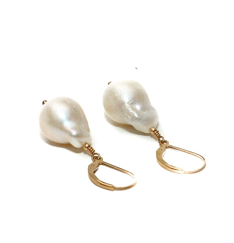 Fresh Pearl Drop Earrings for Women handmade at RM Kandy