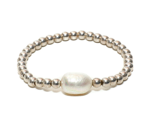 Fresh Pearl Charm Silver Beaded  Bracelet at RM Kandy