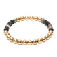 Gold Beaded Bracelet with Charoite semi precious gem Stone charms at RM Kandy