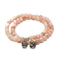 6mm Moonstone Beaded Bracelets with Silver Crown Charm  for women at RM KANDY