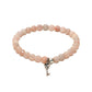 Women's 6mm moonstone bracelet with silver key chain charm at RM Kandy 