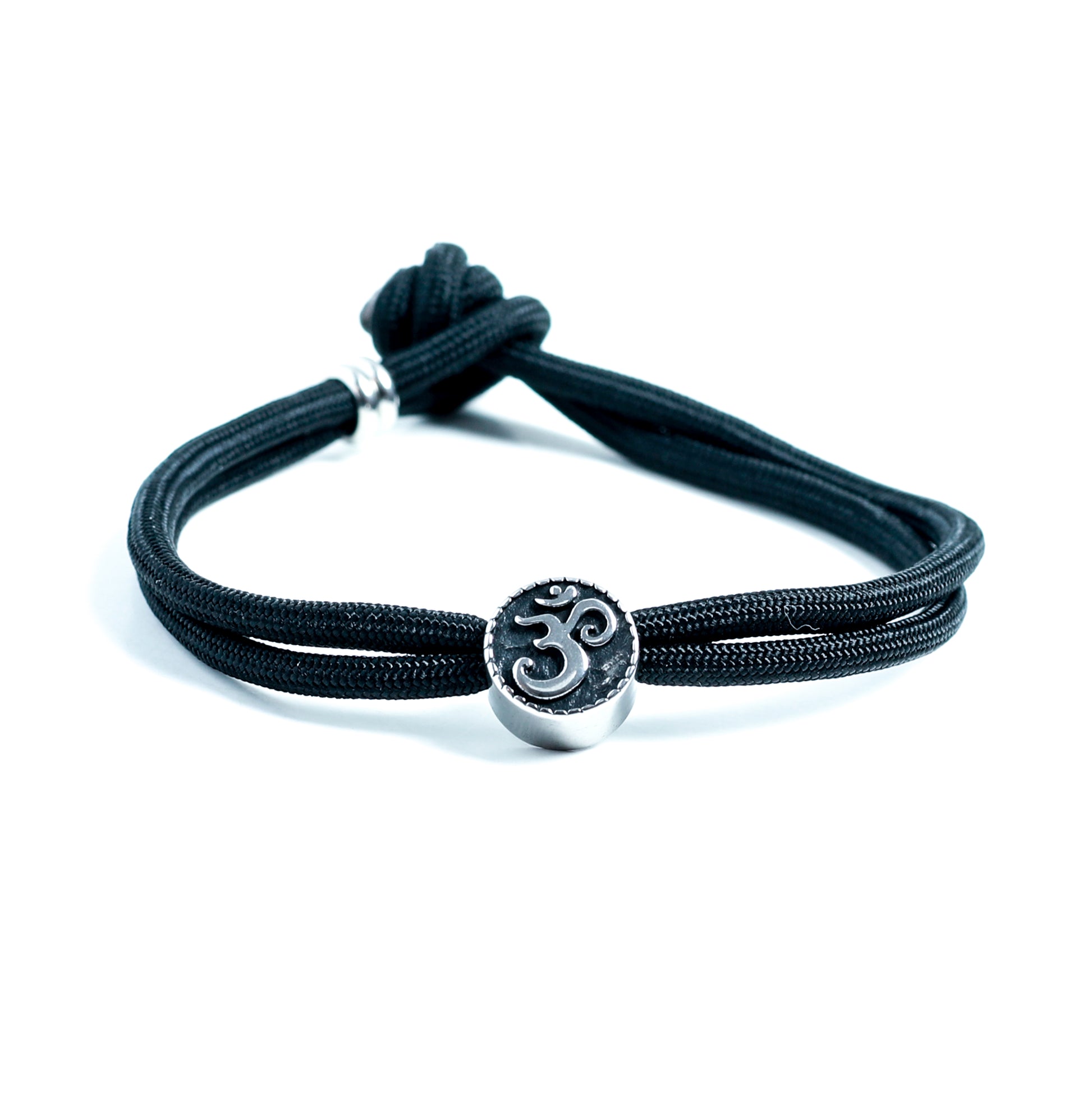 Mens Premium Black Rope adjustable bracelet for men at RM KANDY