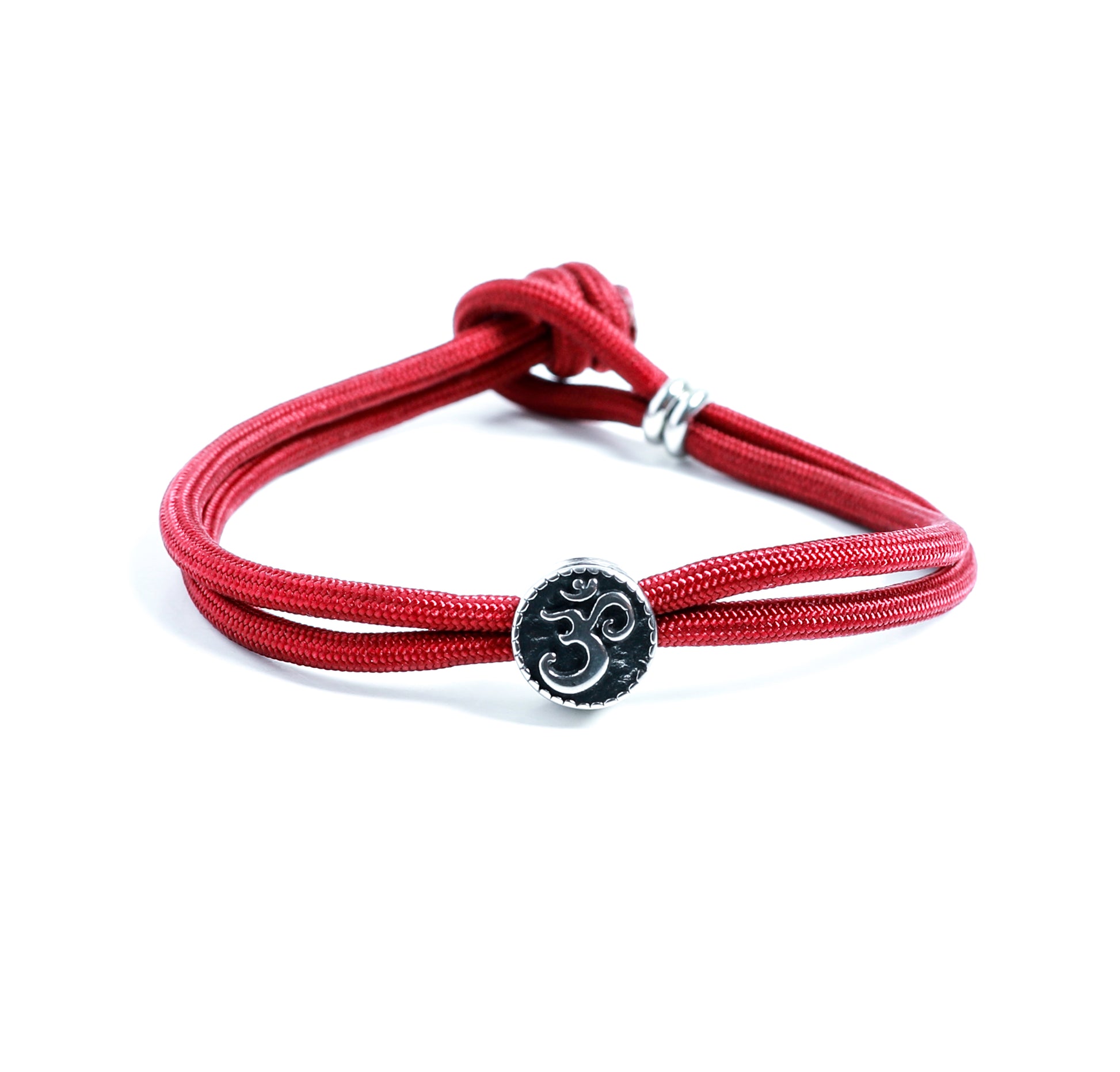 OM charm Cord Rope adjustable Bracelet in red for men at RM KANDY