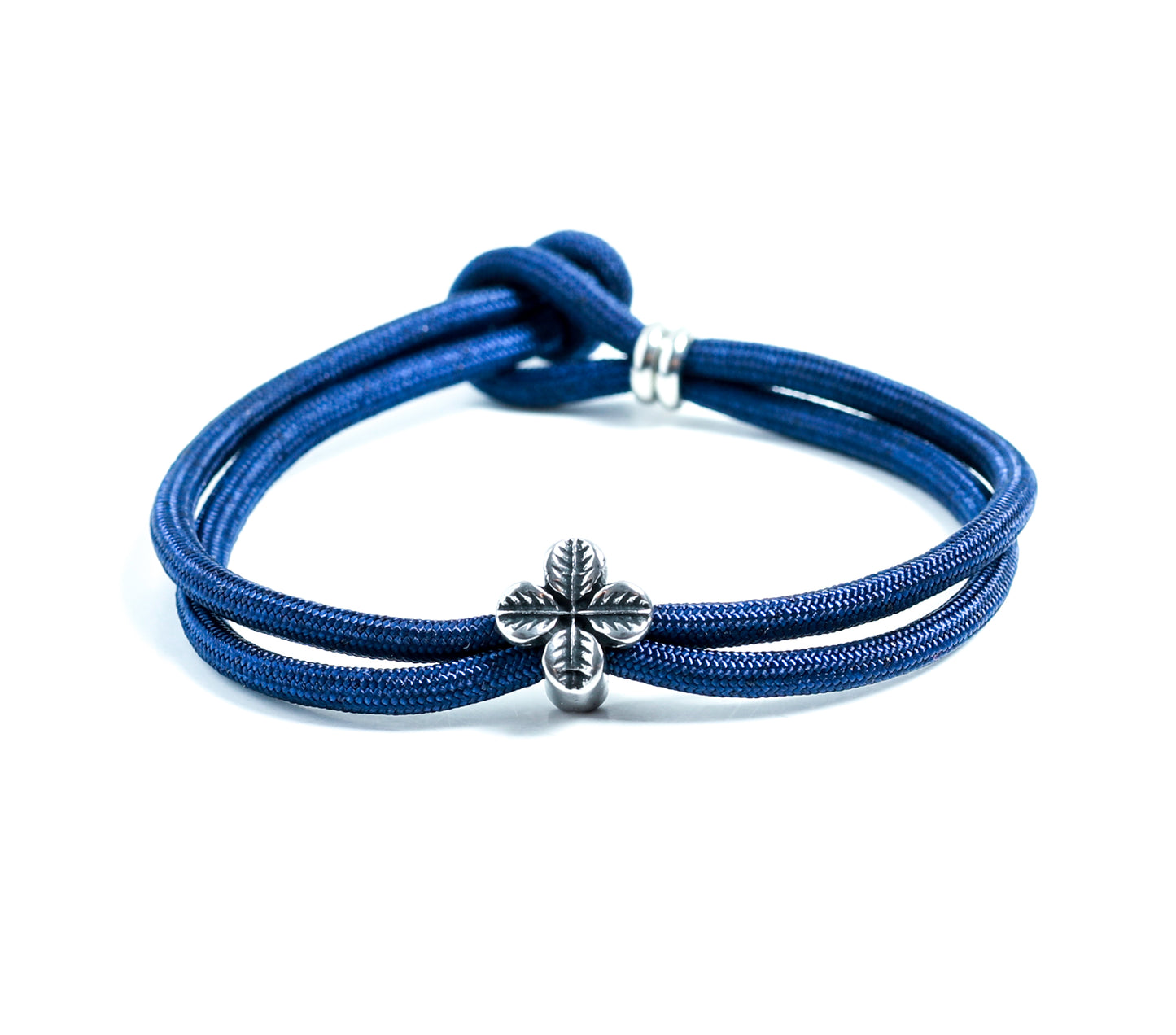 Mens Good Luck Charm Cord Adjustable Bracelets handmade at RM KANDY Silver