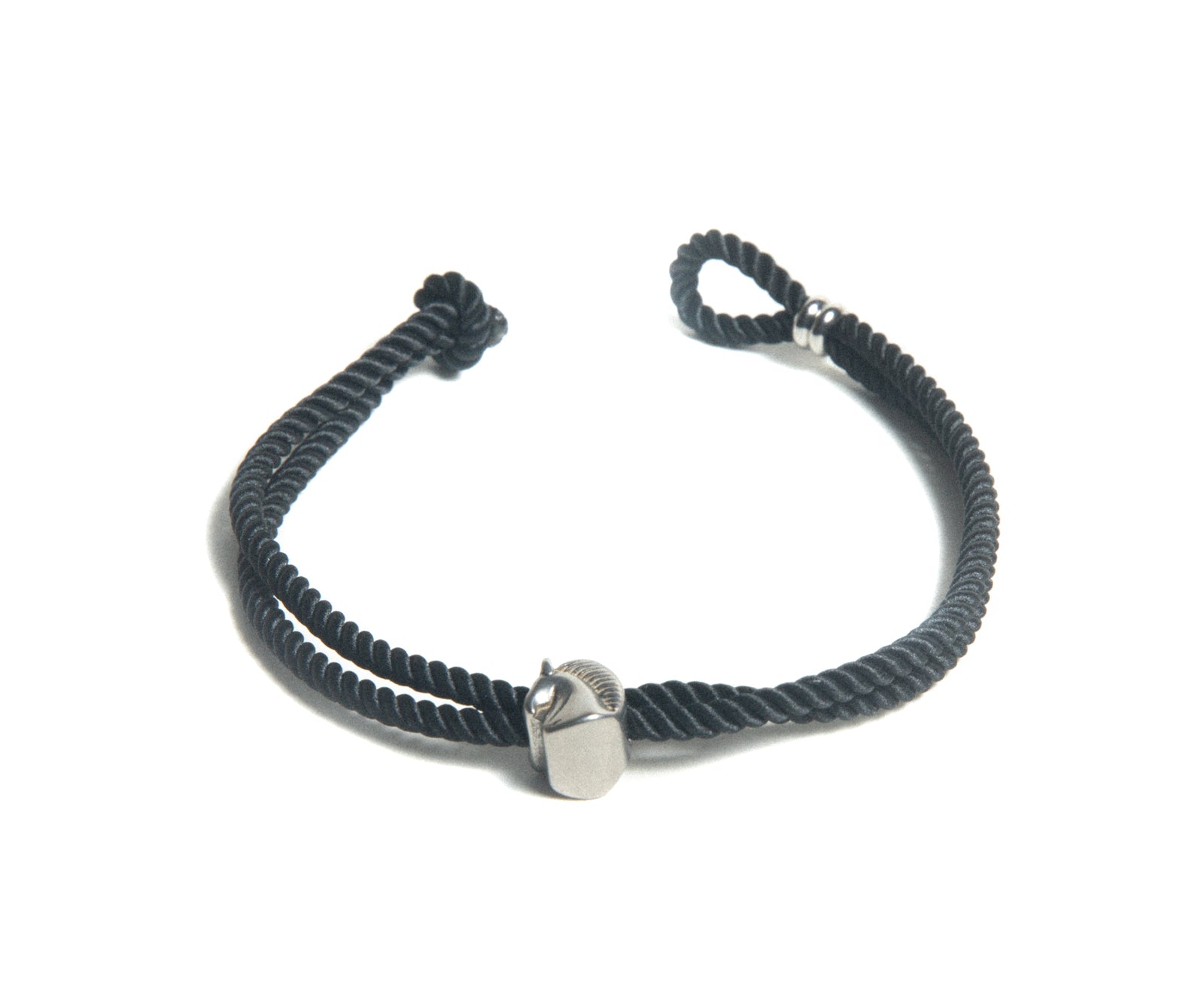 Black Cord Bracelet with horse charm for men at RM Kandy