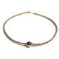 Women's Gold Beaded Choker Necklace with Gold charm on adjustable chain at RM Kandy