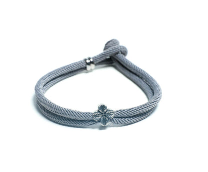 Grey Rope Cord adjustable Bracelets for men with lucky charm at RM Kandy