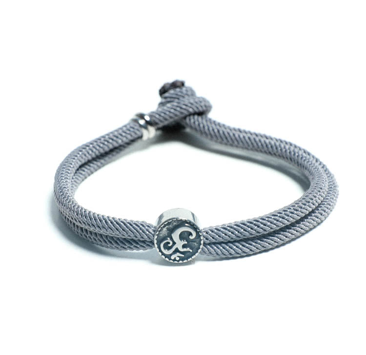 Grey Rope Cord Bracelet Om Charm adjustable Bracelet for Men at RM Kandy