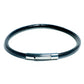 Mens Black Genuine Single Leather Bracelet with silver clasp closure at RM Kandy