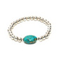 Turquoise Stone Beaded Silver Charm Bracelet for Women at RM Kandy 