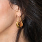Women's Gold Hoop Earrings with artisan character at RM Kandy