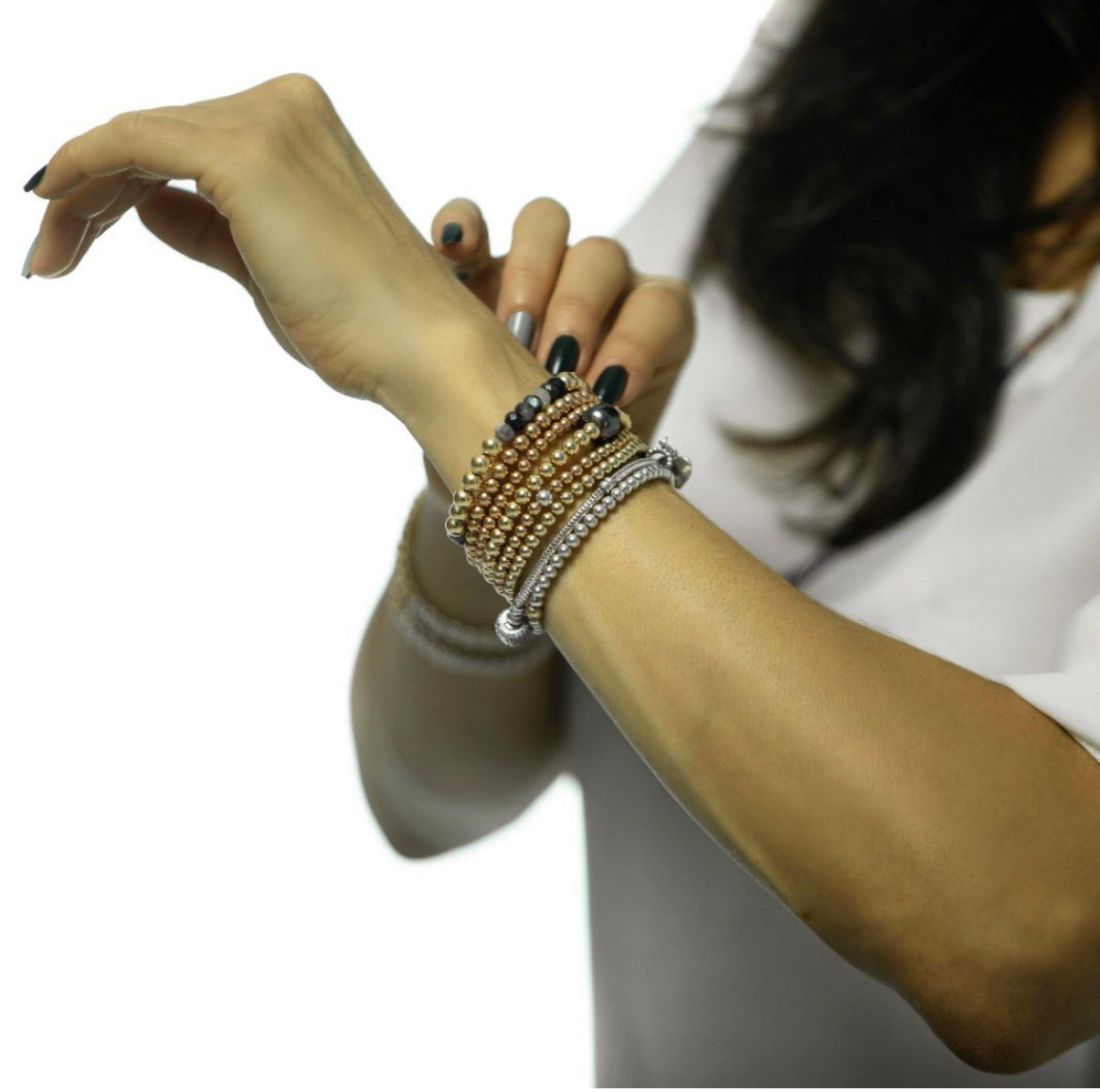 Premium Custom Jewelry Gold  Beaded bracelet for Ladies semi precious stones at RM Kandy