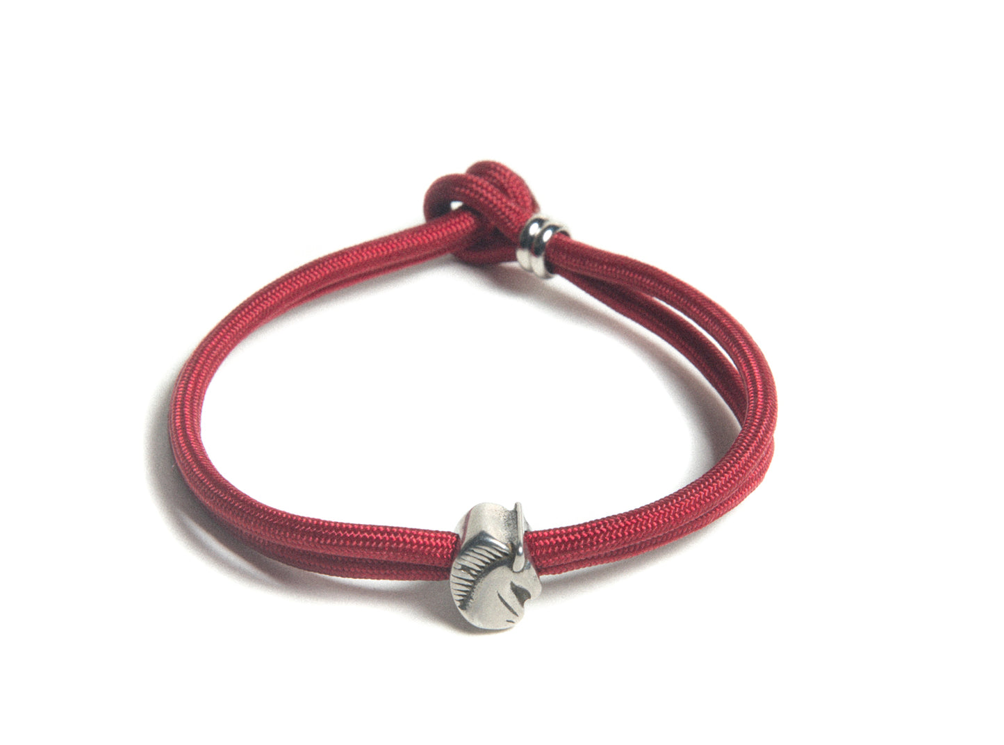 Mens Red Cord Bracelet with Horse Charm handmade at RM Kandy