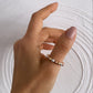 Women's Rainbow 4mm flexible Beaded Ring handmade at RM Kandy